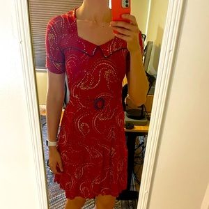 Retro red school girl dress